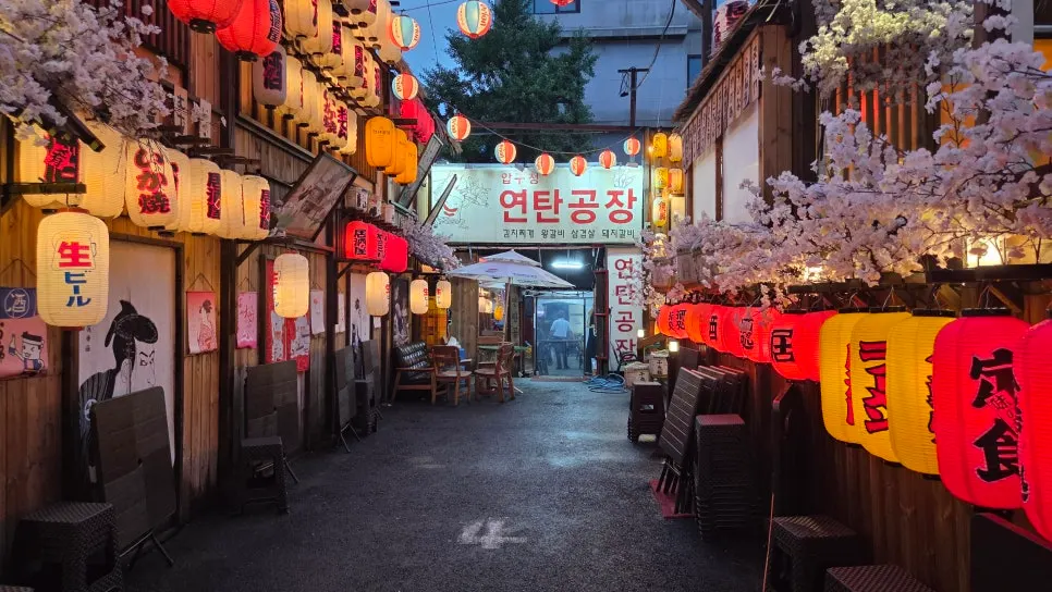 Exterior of Yeontan Gongjang BBQ restaurant in Apgujeong Rodeo