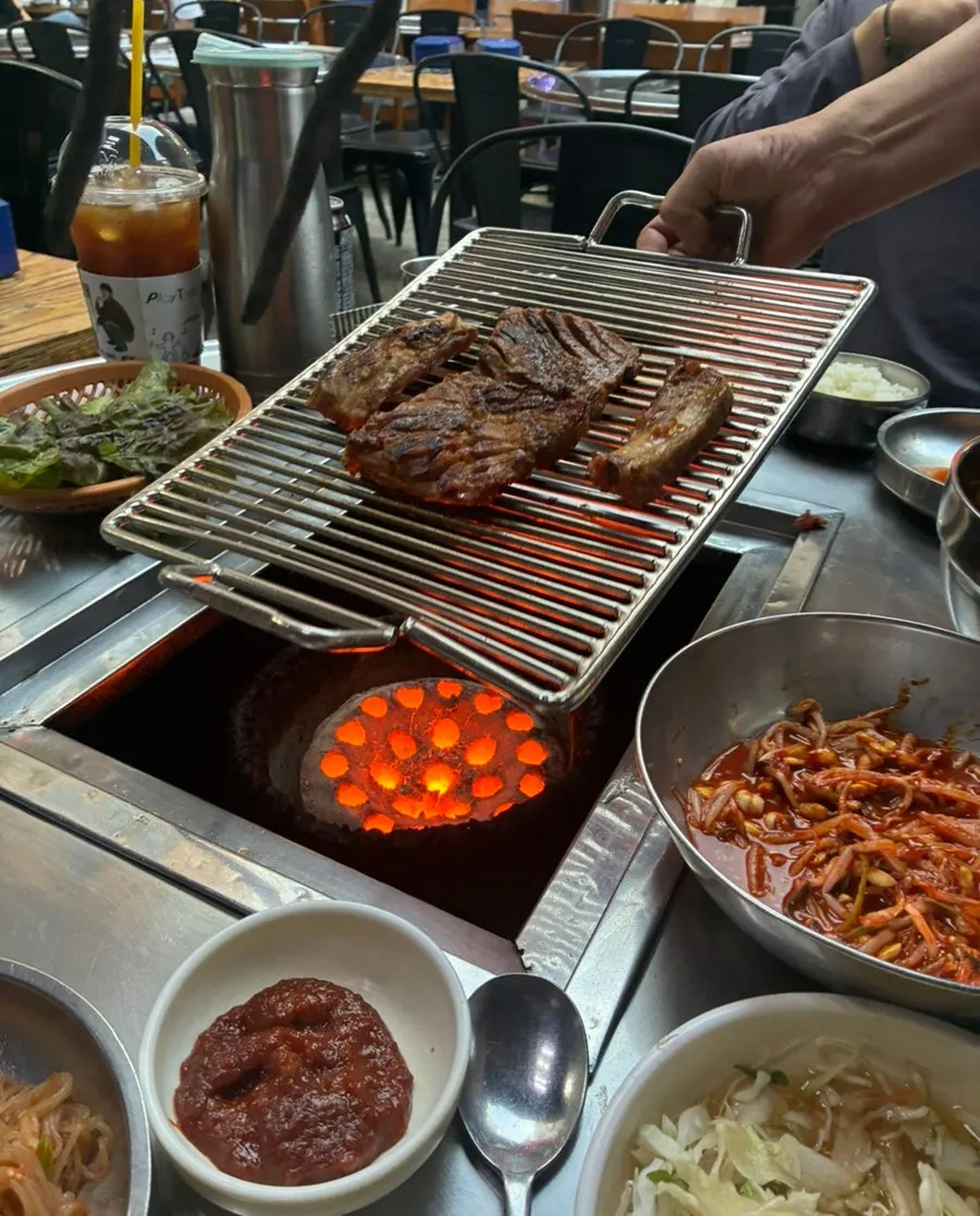 A fully grilled piece of pork rib
