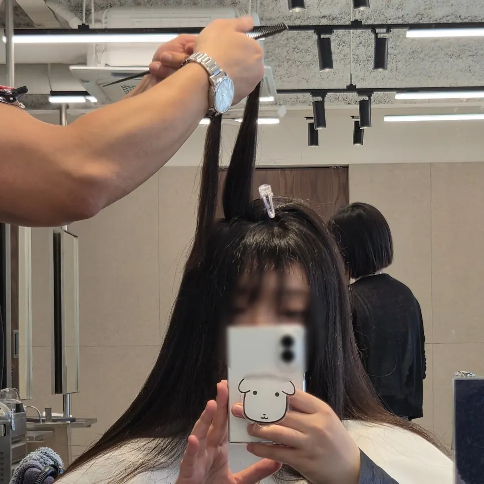 섹션을 나눠 뿌리매직을 펴는 시술 장면