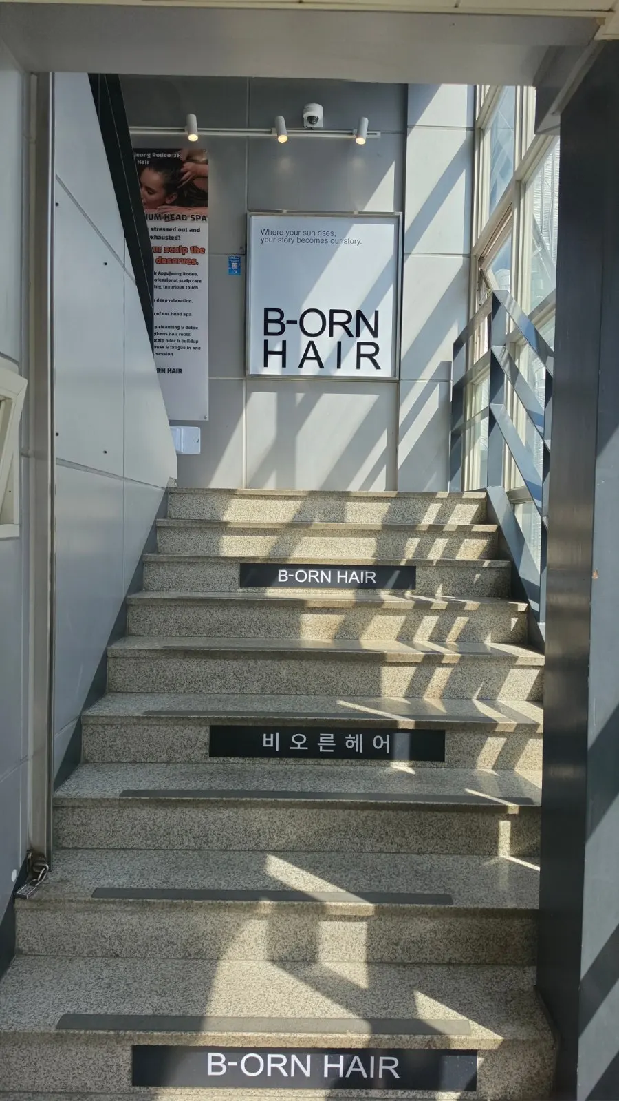 Hair condition before dyeing, with lightened ends