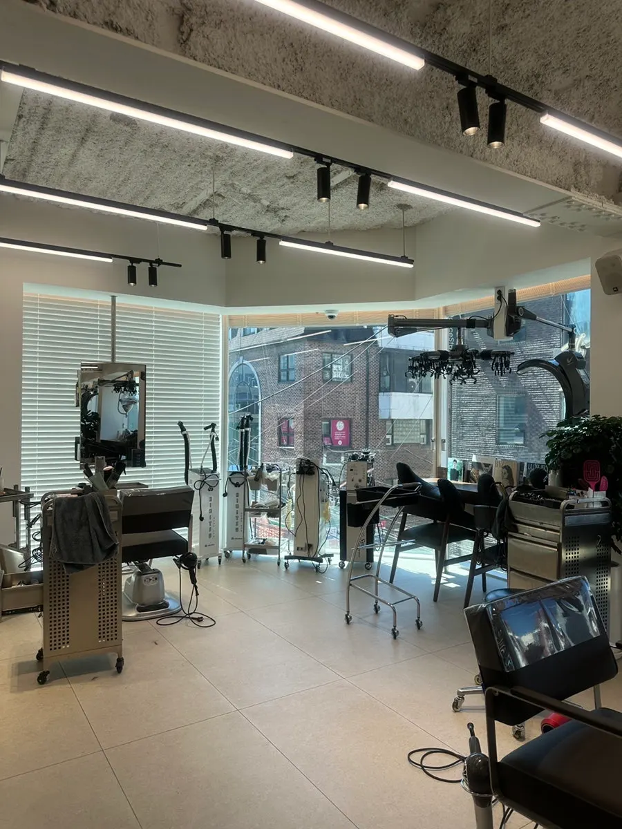 Wide open interior of the salon