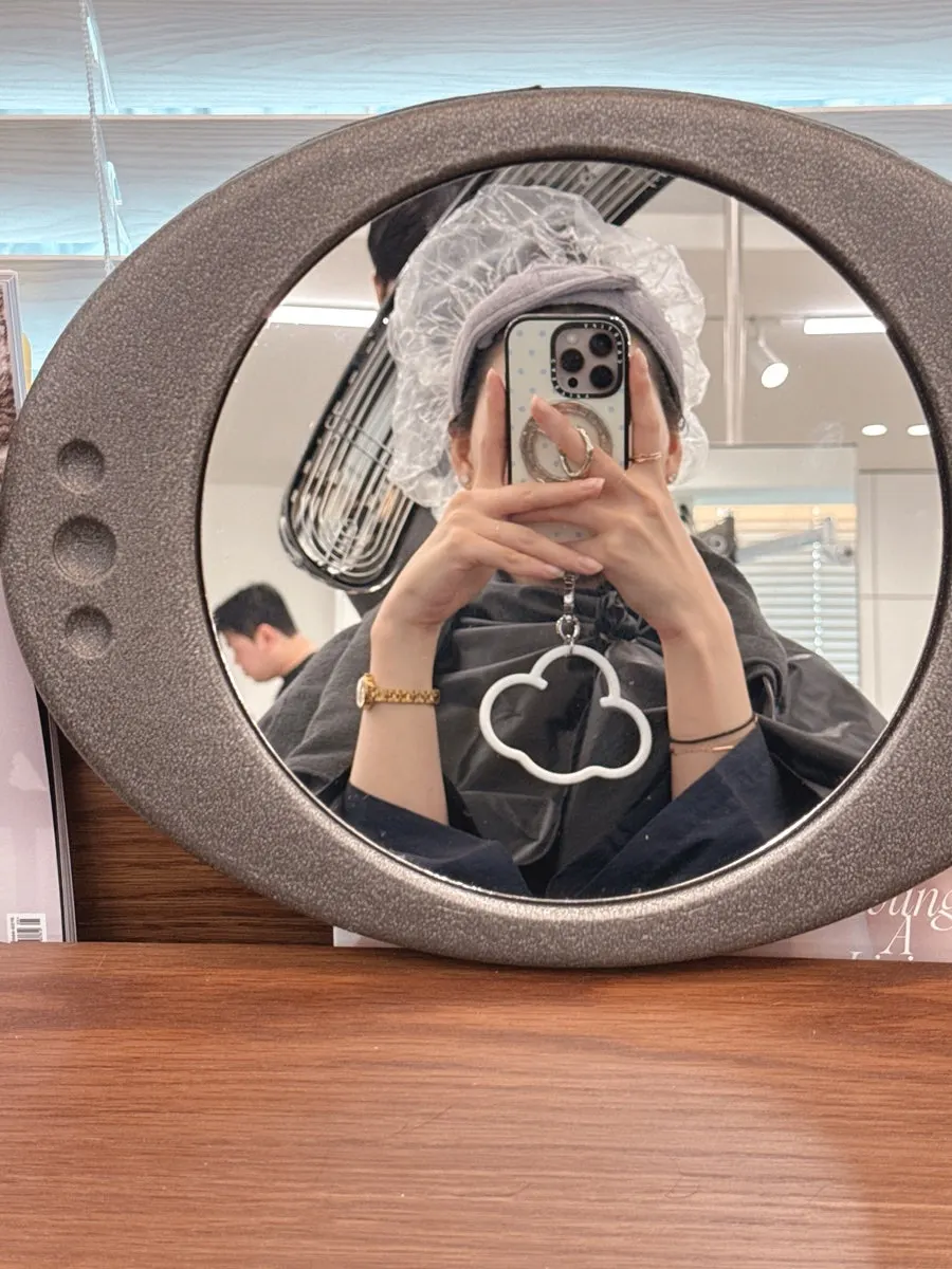 Keratin being applied to the hair