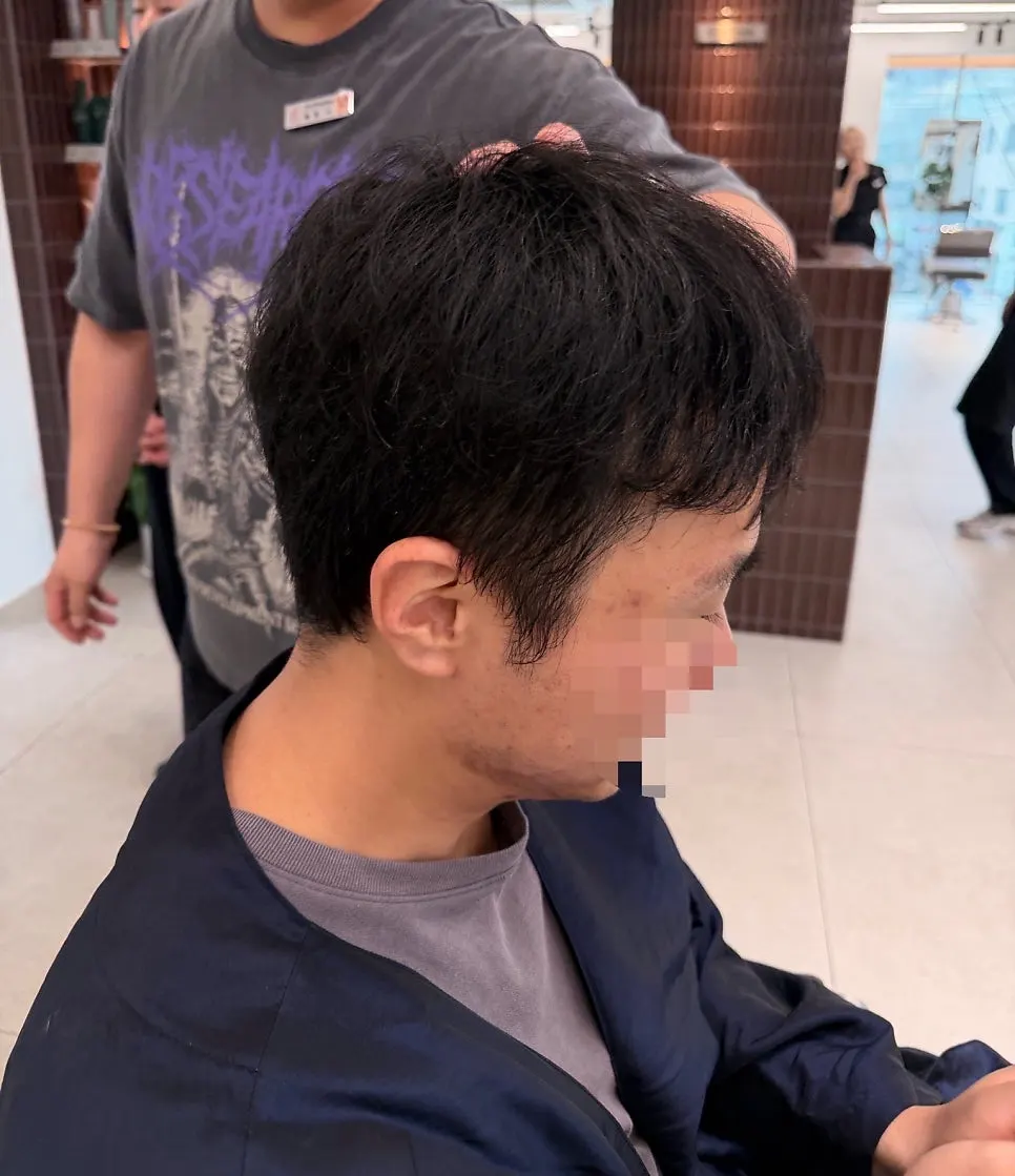 비오른헤어 압구정로데오점 남자 커트 완성 모습