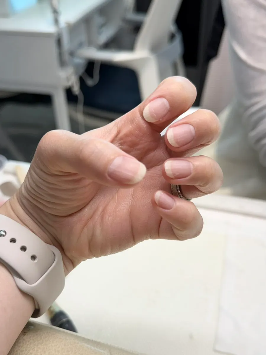 Bare nails looking neat after cuticle cleanup