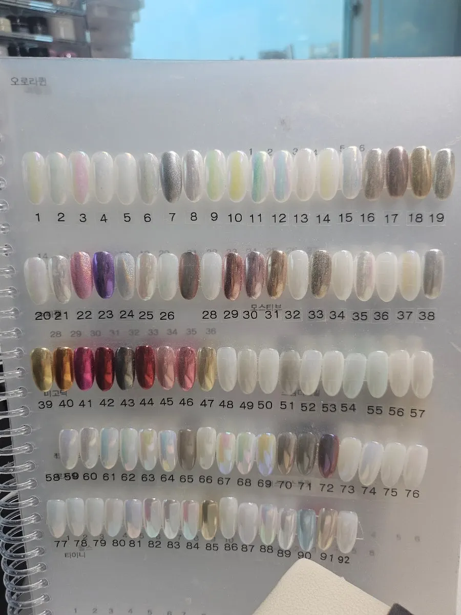 Metal silver powder color tip chart
