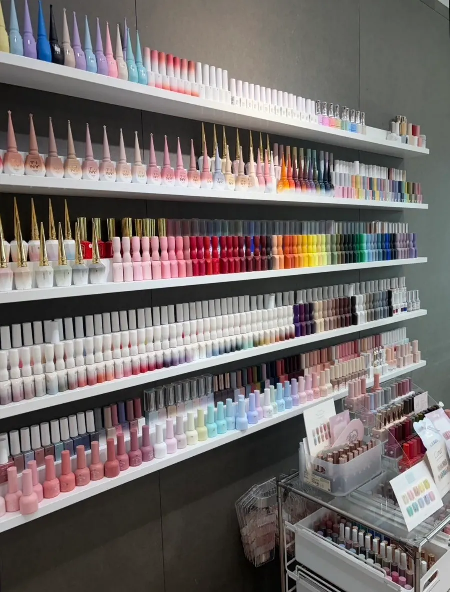 Nail color tips including syrup and glitter shades