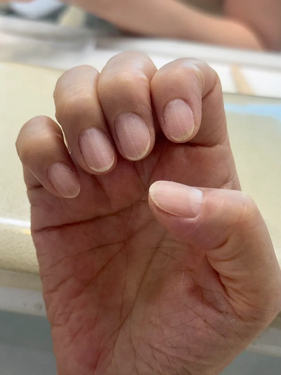 Nail care process after cuticle cleanup and shaping
