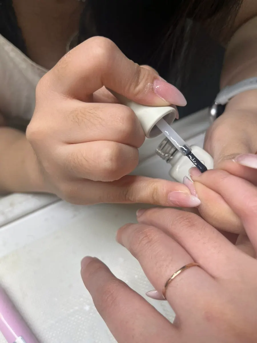 Nail after care, neatly prepped