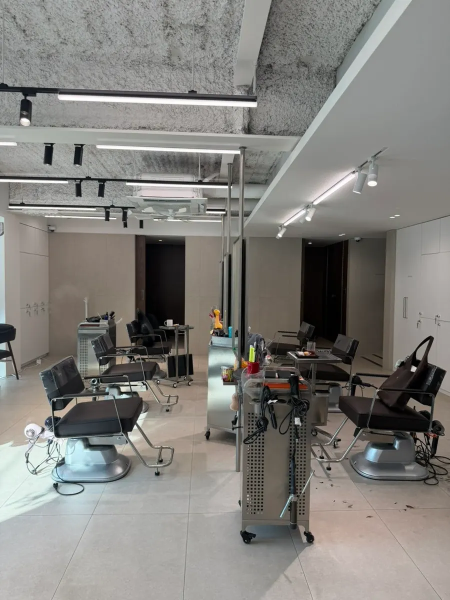 Studio-like interior decor of the salon