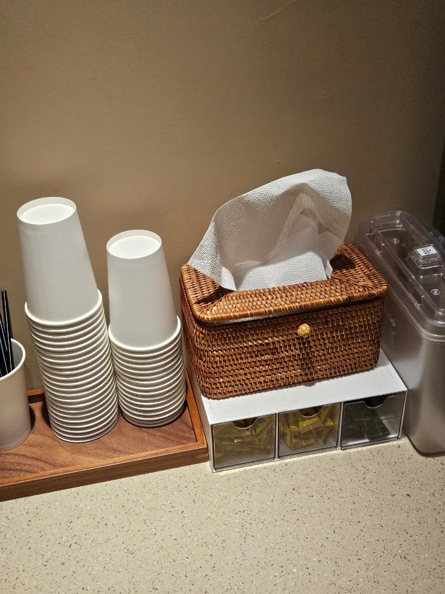 Tea and coffee corner for waiting guests