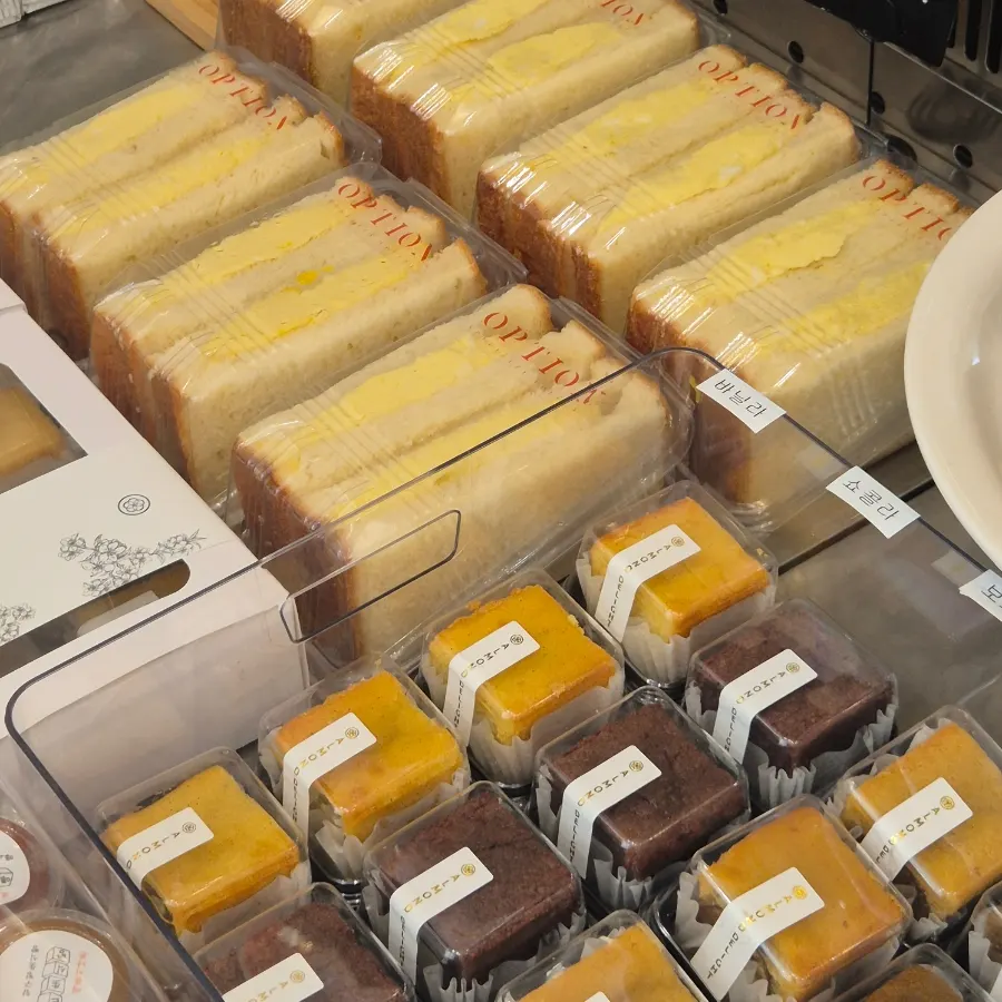 Almond house jam and house butter on display