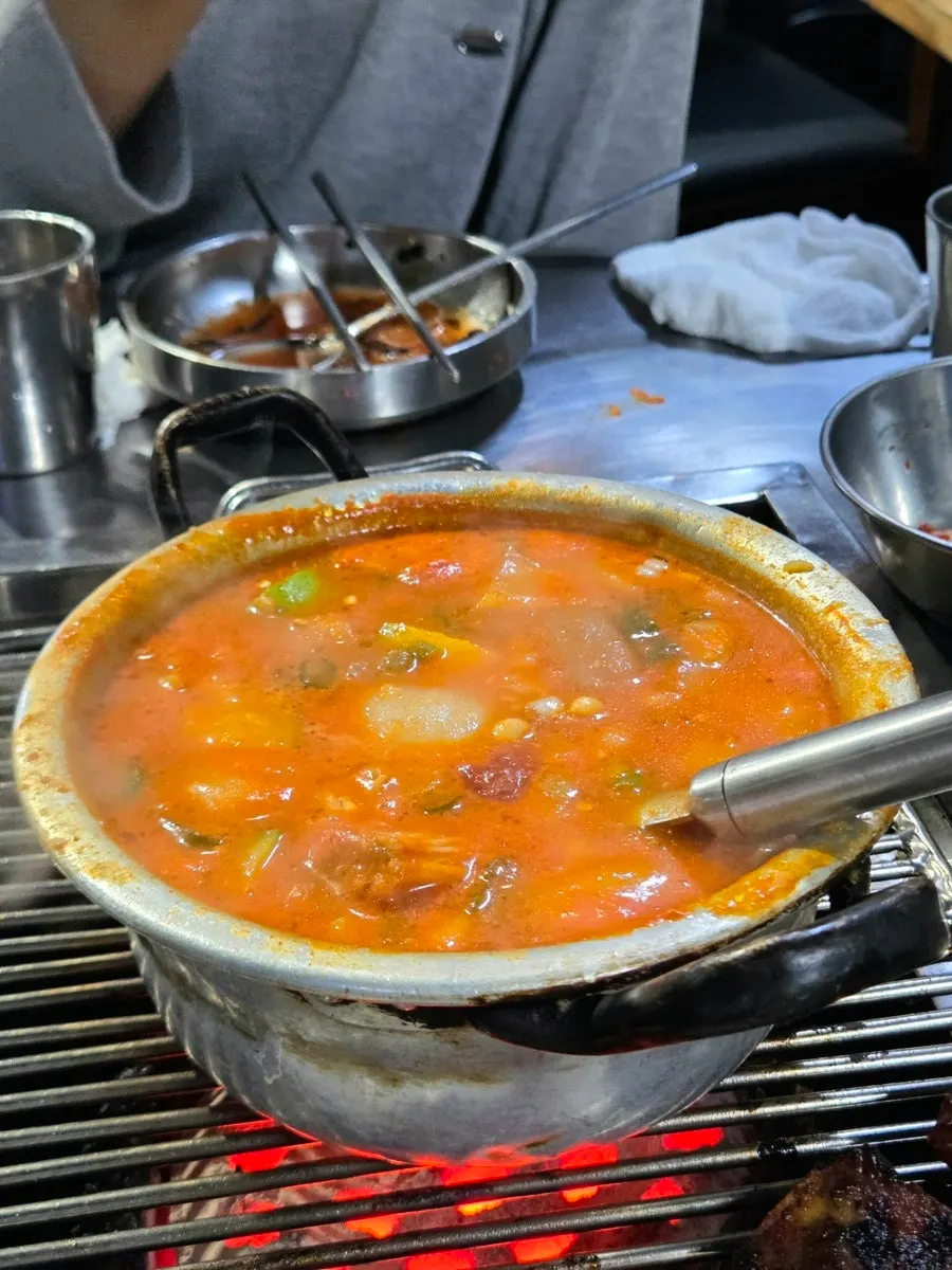 MT jjigae, a gochujang-based stew