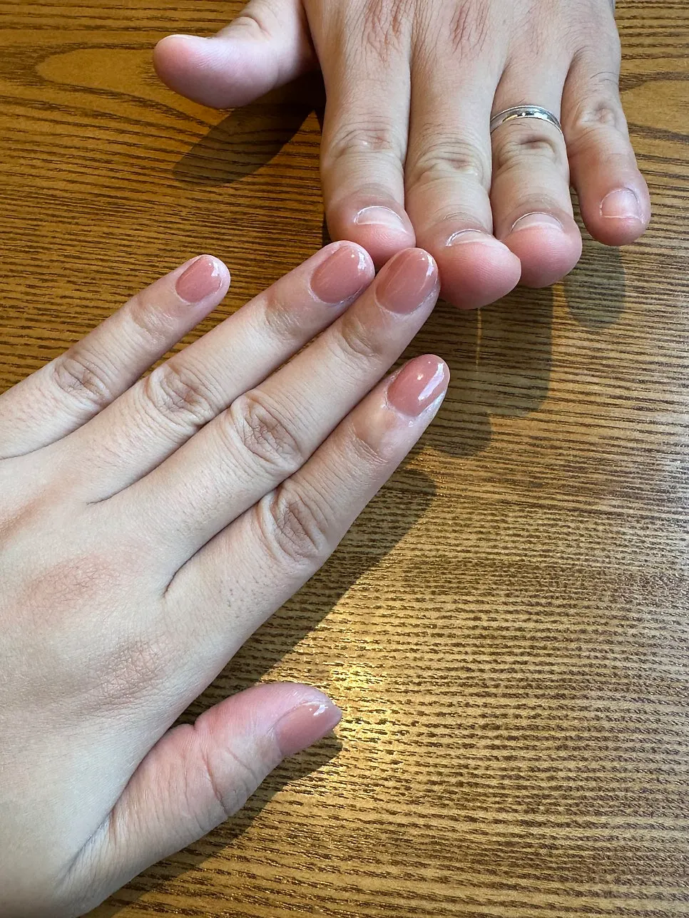 Finished syrup-color single-color gel nails