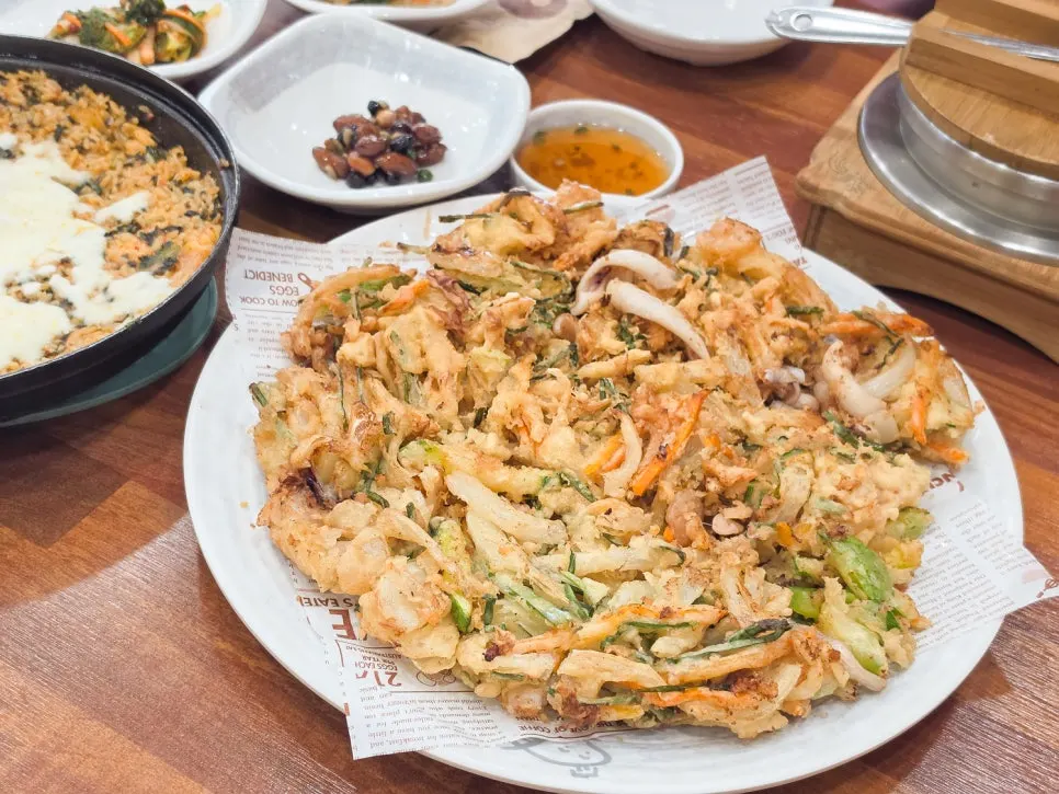 Cheese fried rice piled high with melted cheese