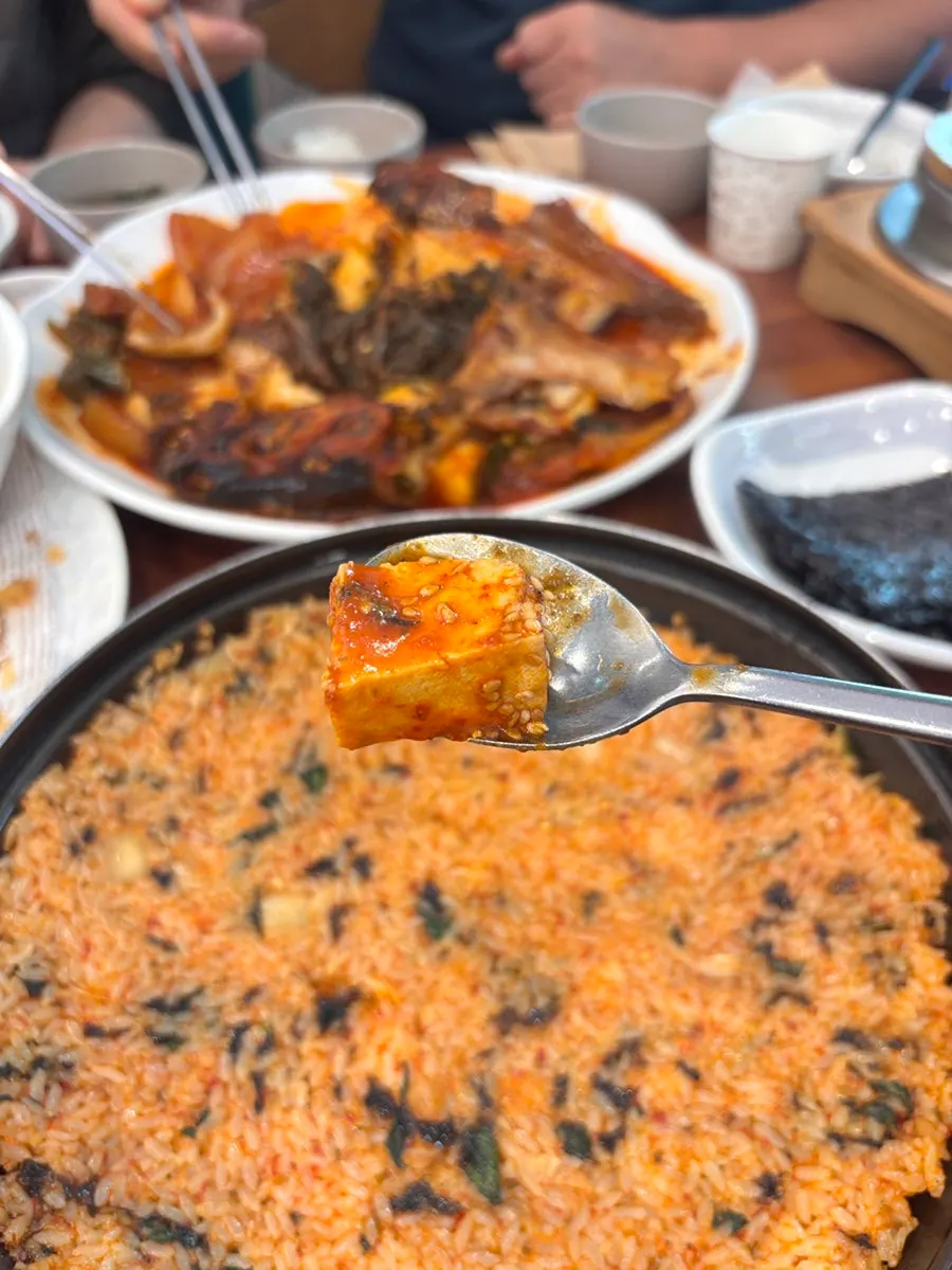 시래기가 올라간 코다리찜 클로즈업