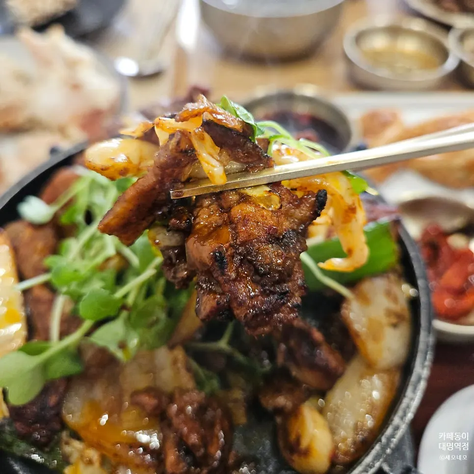 A bite of sweet and spicy pork stir-fry