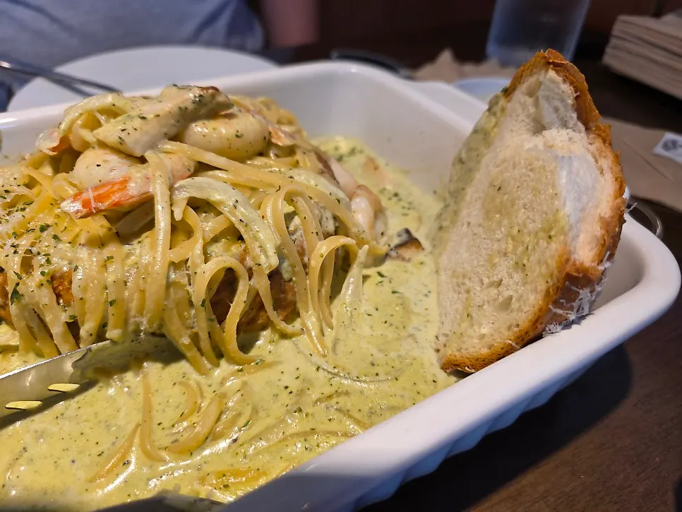 Close-up of the panne pasta