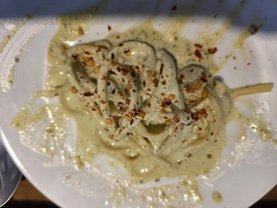 A plate of pasta at Eopu Kitchen