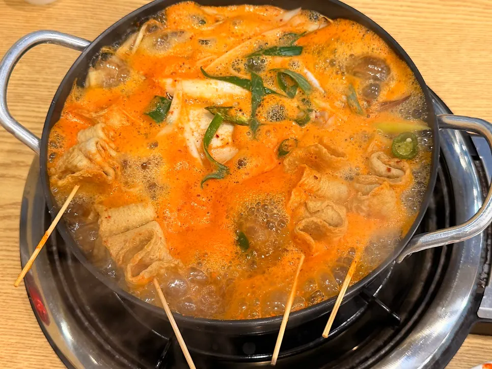 Free ramen noodles added into the seafood stew