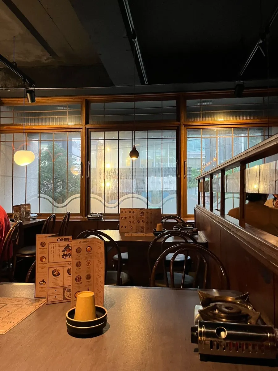 Interior showing traditional Korean decor