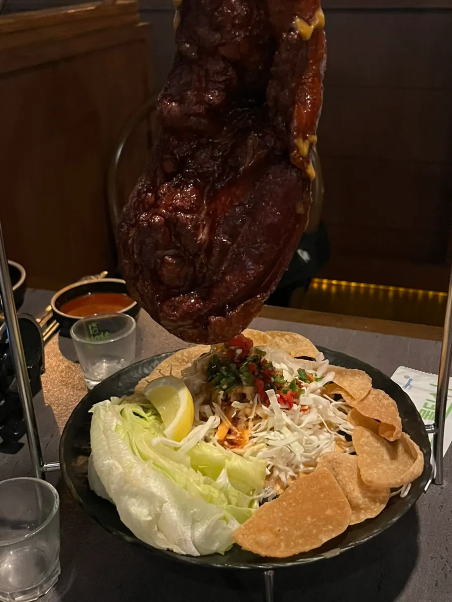 Mud duck jeonbyeong with side garnishes