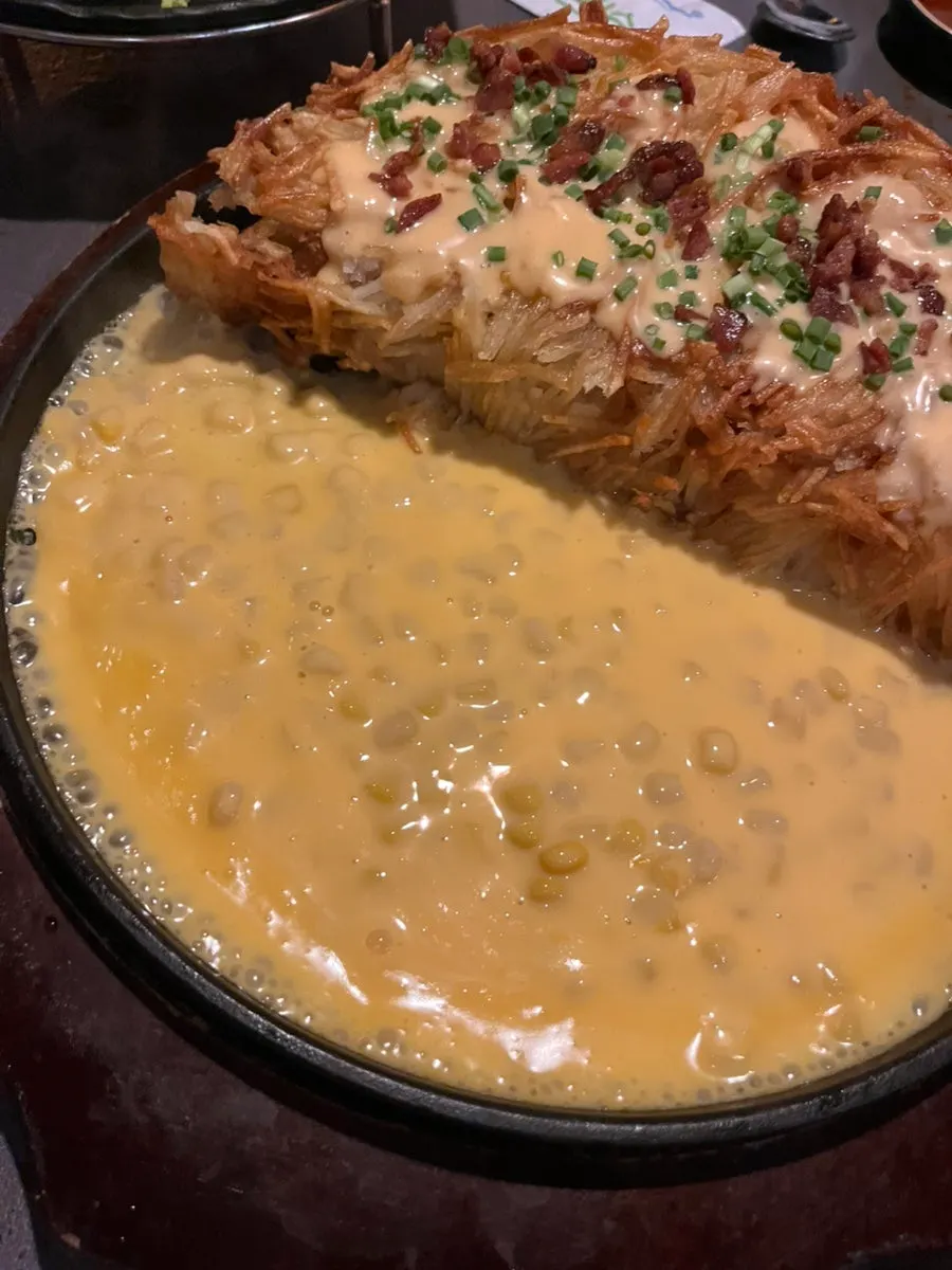 Cheese potato pancake side dish
