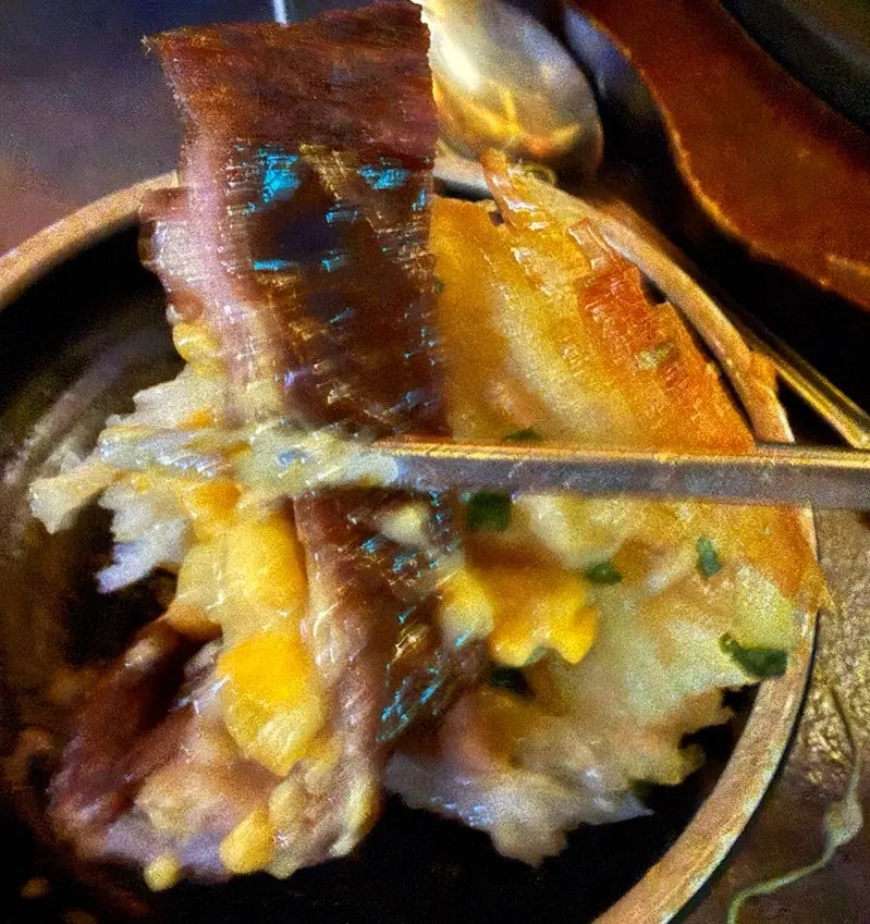 ポテトチヂミの中の柔らかいポテトムース