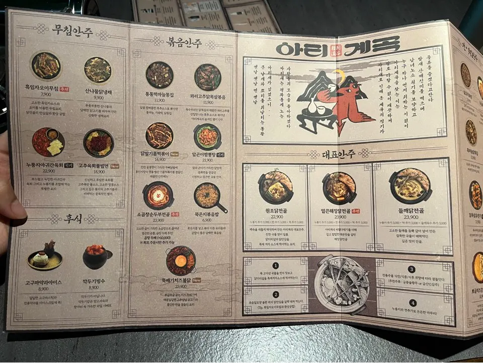 Arigyegok set menu board