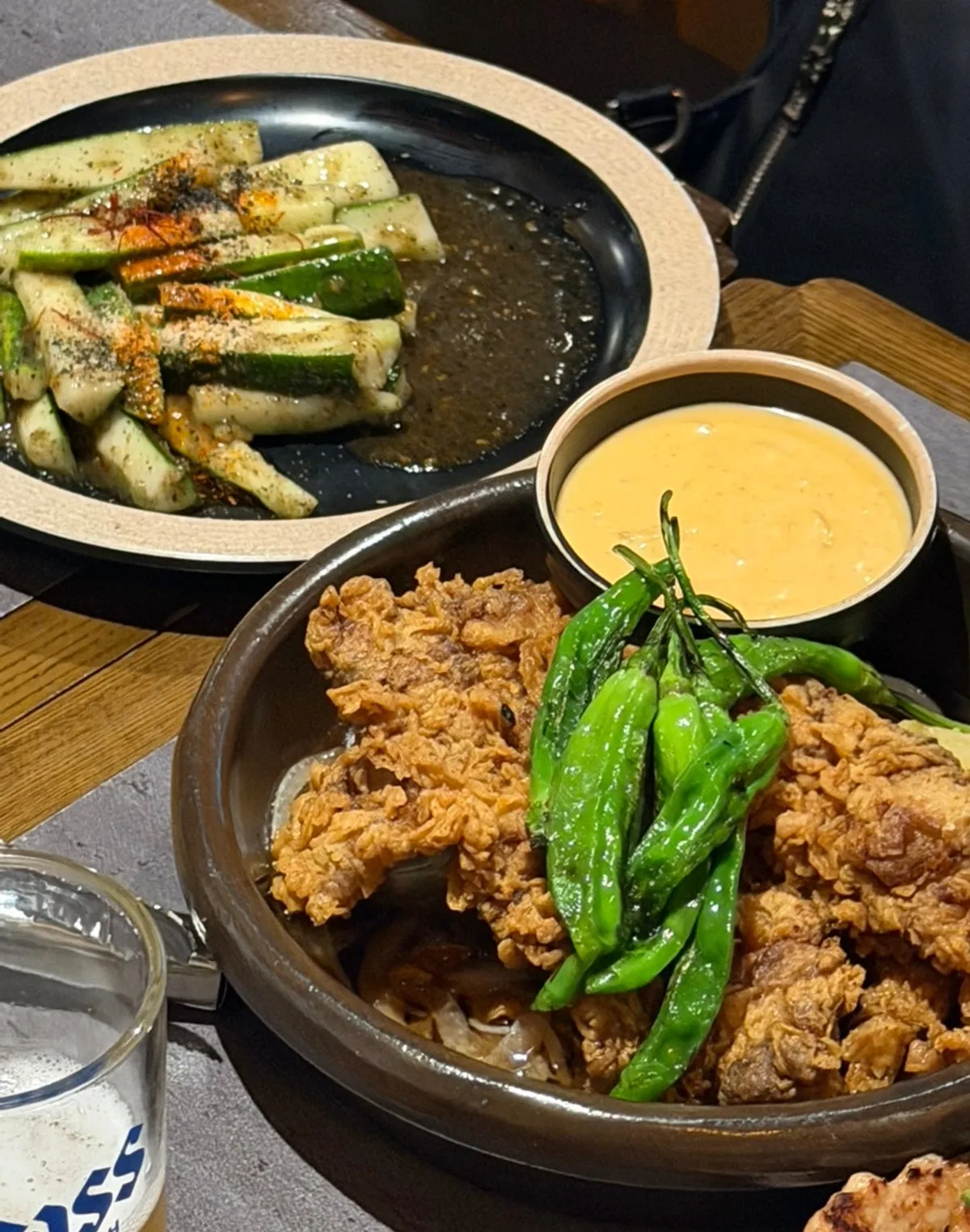 Busan-style whole fried pork marinated in galbi sauce
