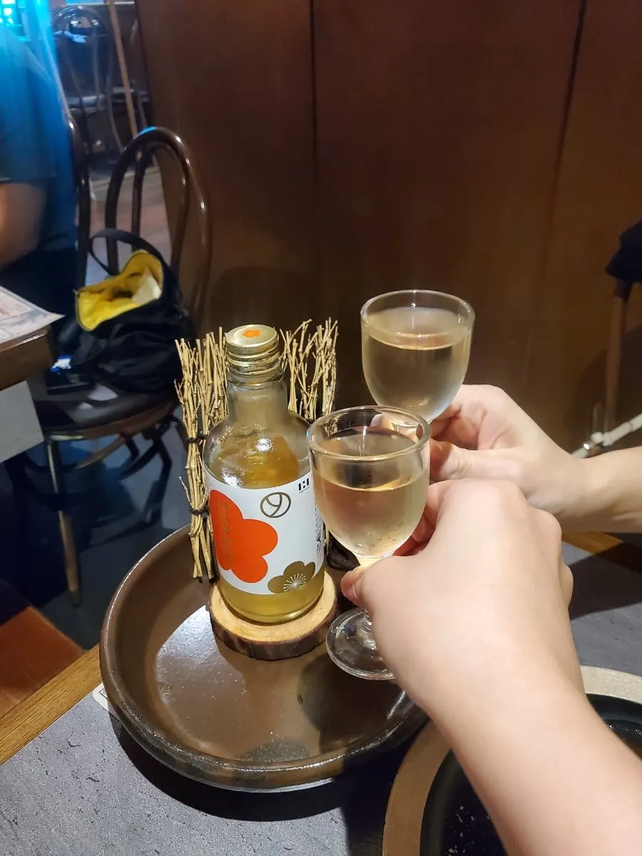 Maehwaju poured into a glass