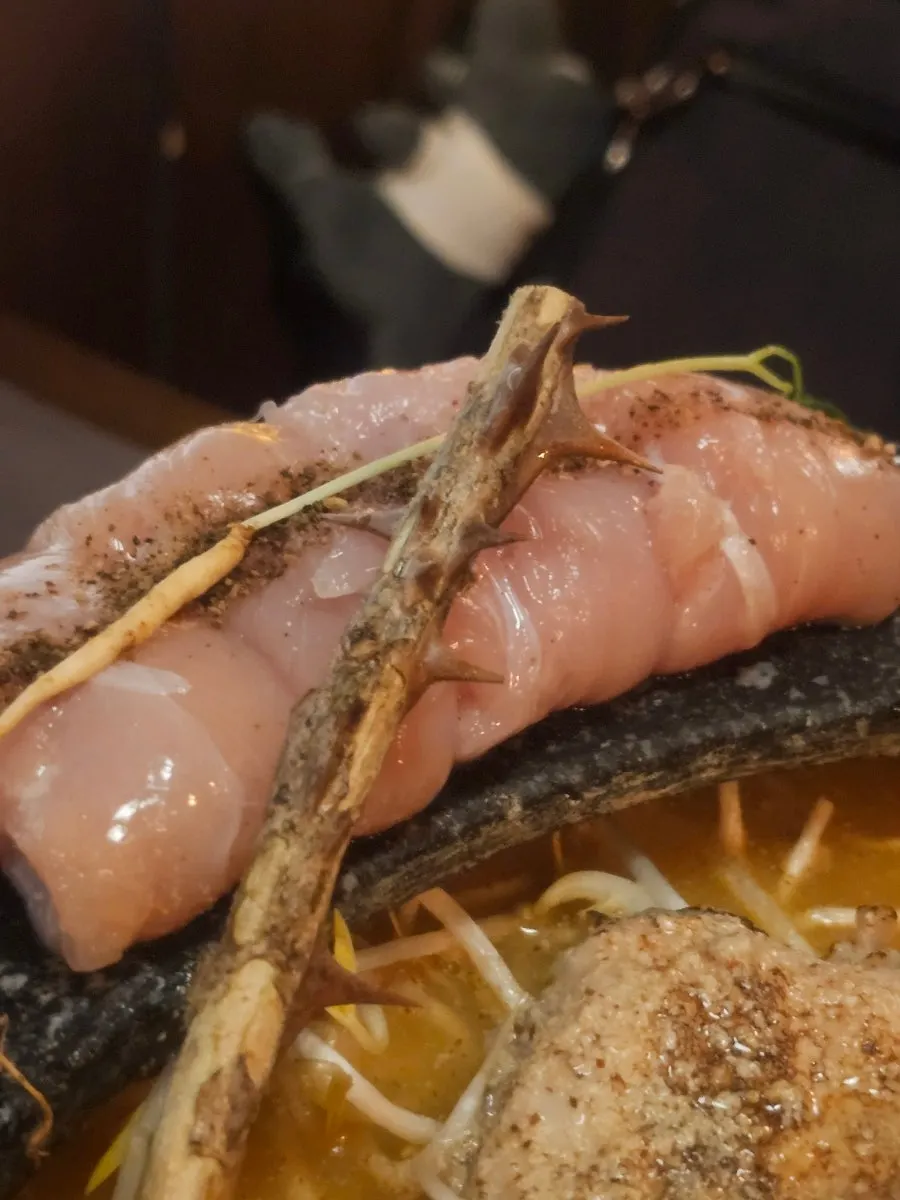 Pot of chicken hot pot with thick perilla broth
