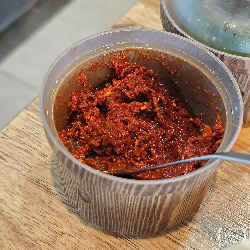 Containers of paste at the self-serve bar