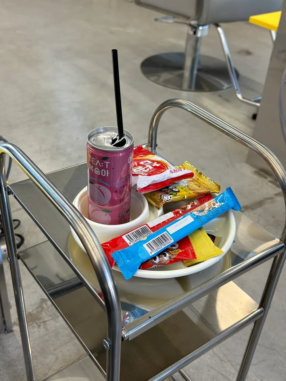 Drinks and snacks provided during the treatment