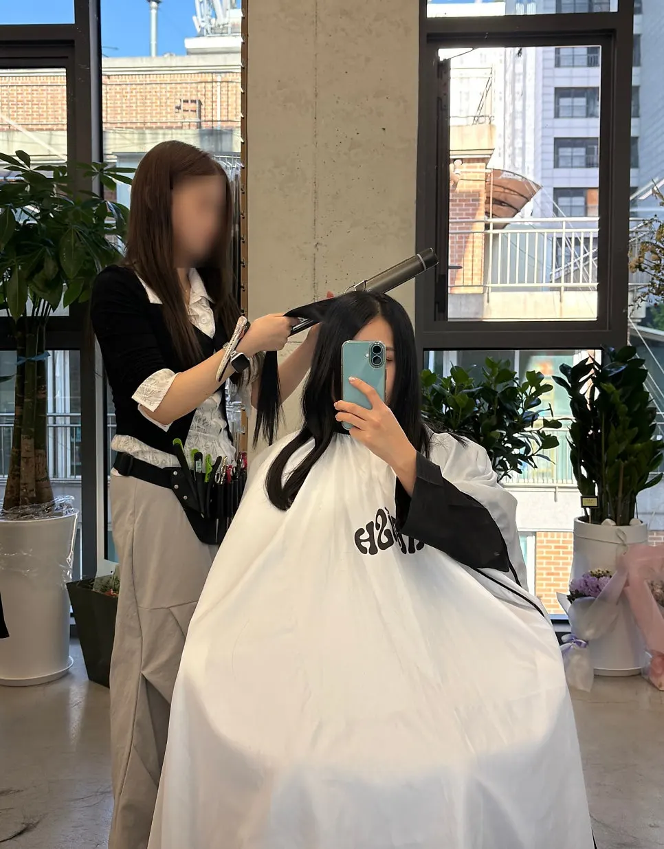 Layered cut in progress