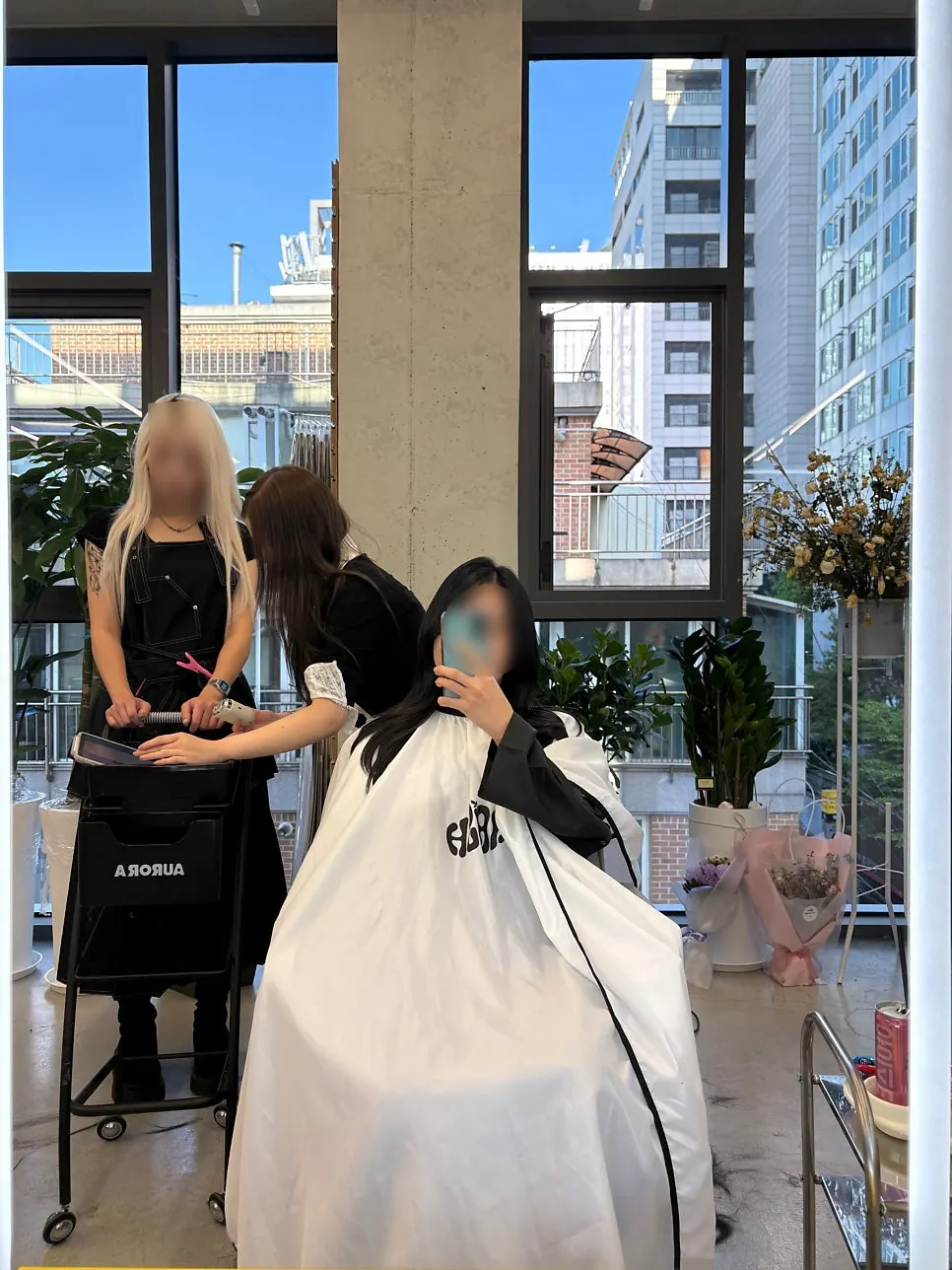 Finished hair after the head spa and cut