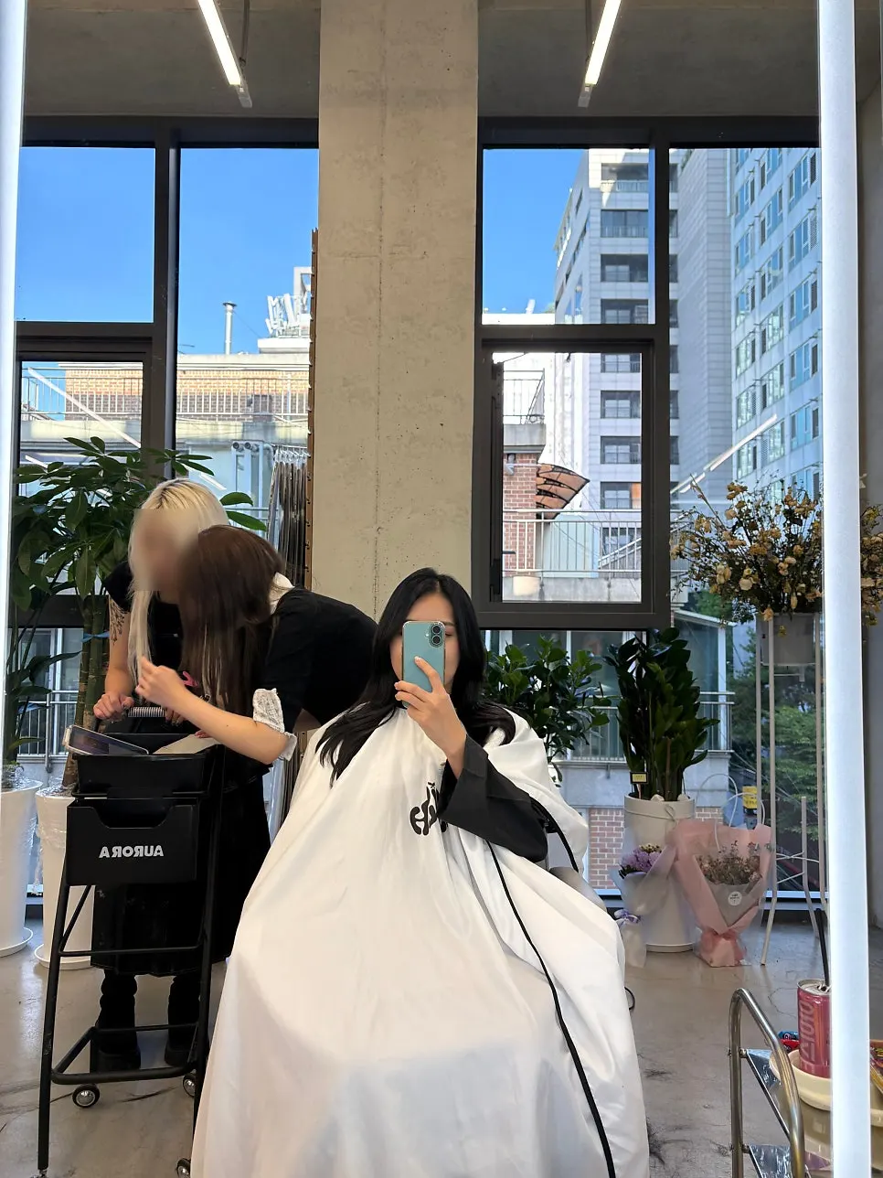 Photo of the finished hair cut at the salon
