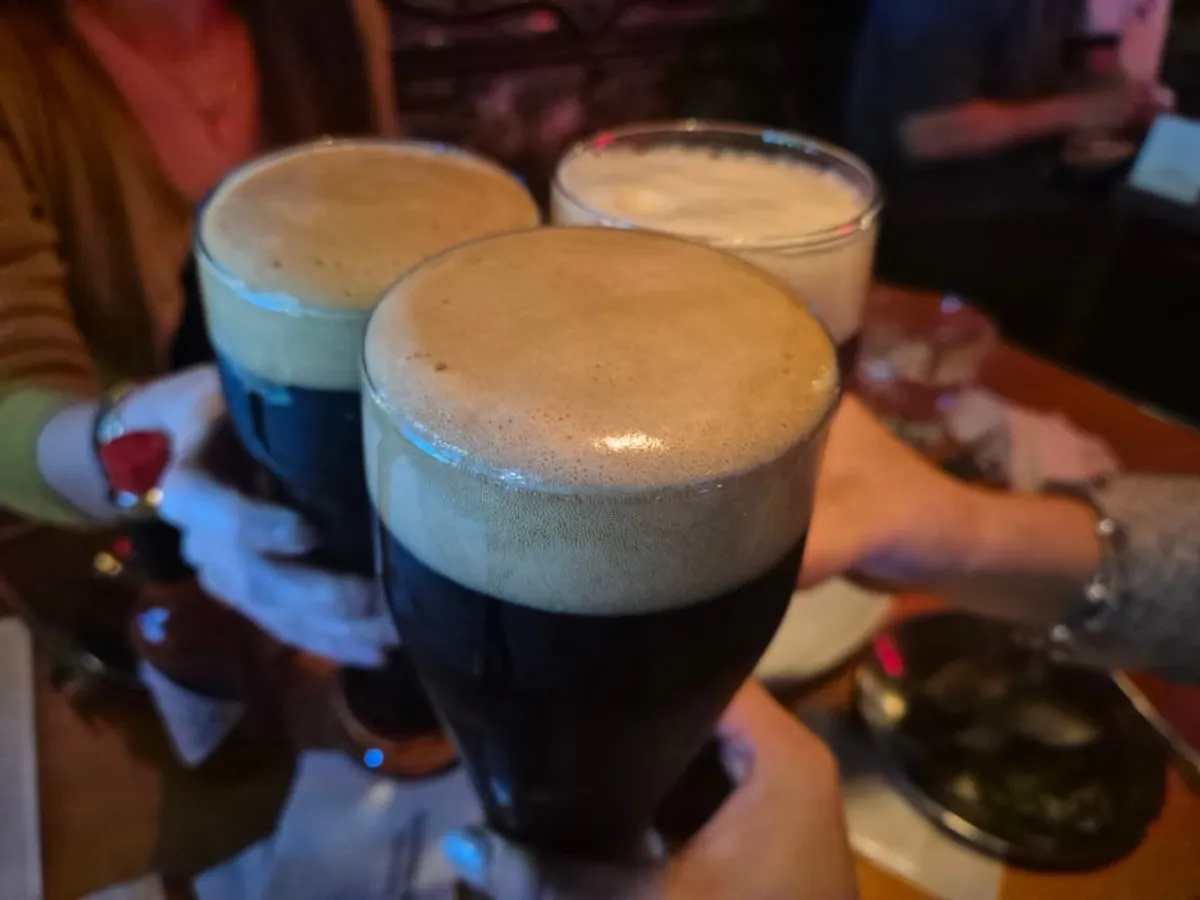 A glass of the Monk Food dark ale