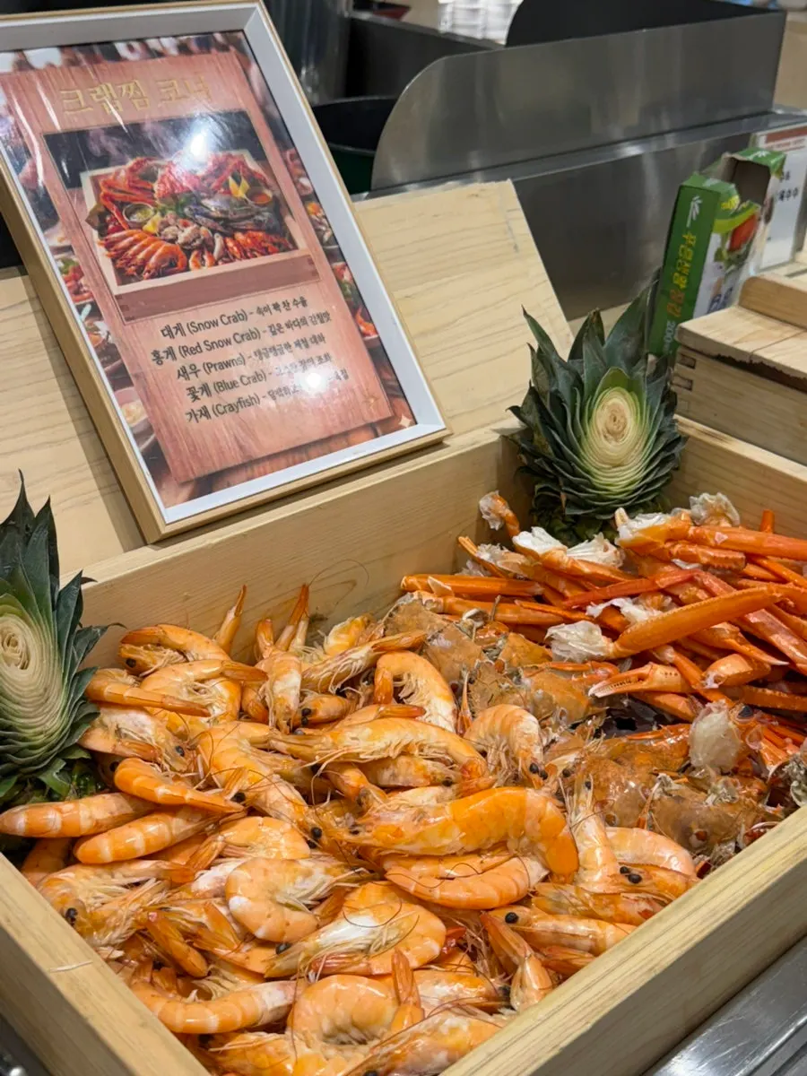 Korean food corner at Arbe's buffet