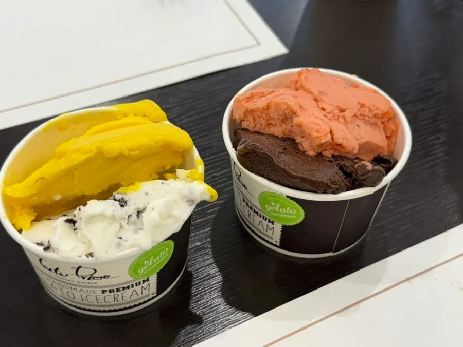 네 가지 맛을 담은 아르베 젤라또