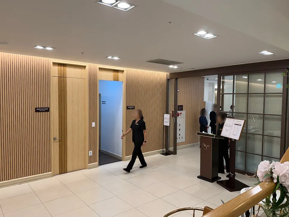 Entrance to Arbe's banquet hall right in front of the ceremony hall