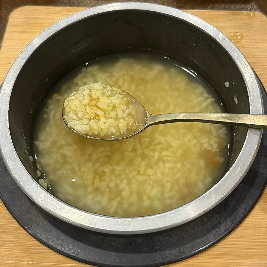 Nurungji served at the end of the meal