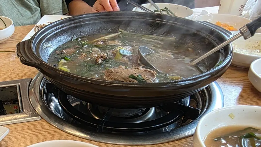 Tender duck baeksuk meat