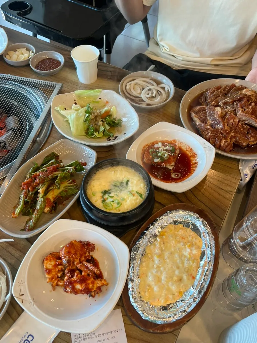계란찜과 양념게장 반찬