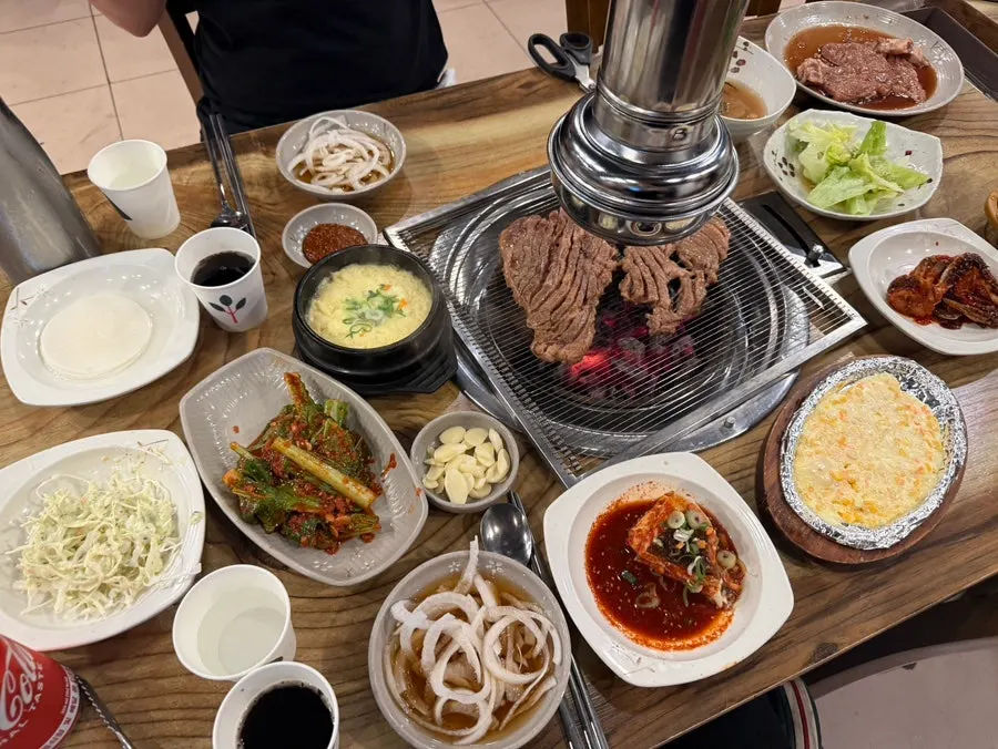 A plate of pork galbi served as 2 servings