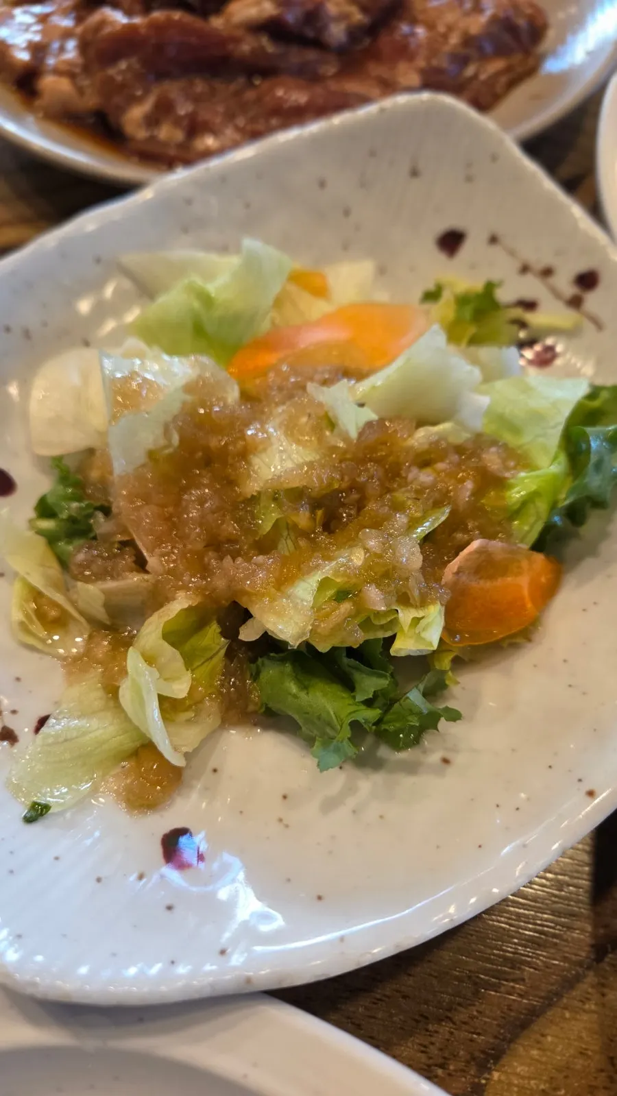Two kinds of salad served as side dishes