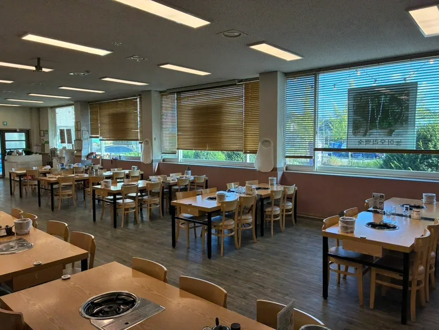 Interior with many tables