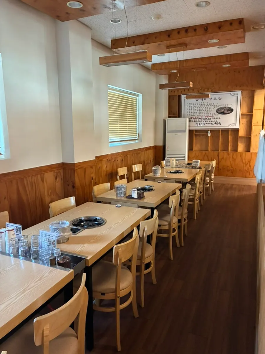 Clean and pleasant interior of the restaurant
