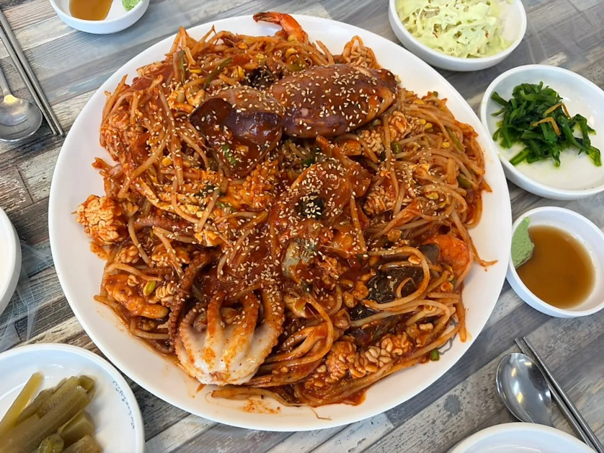 Seafood jjim small size piled high with seafood