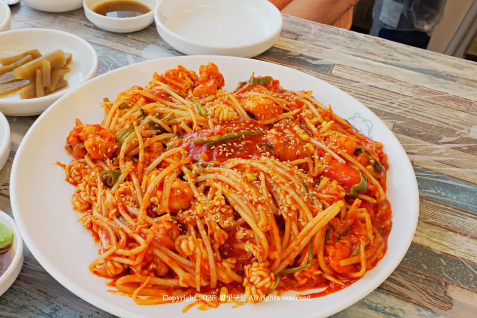맵기 1단계 아구찜 양념 상태