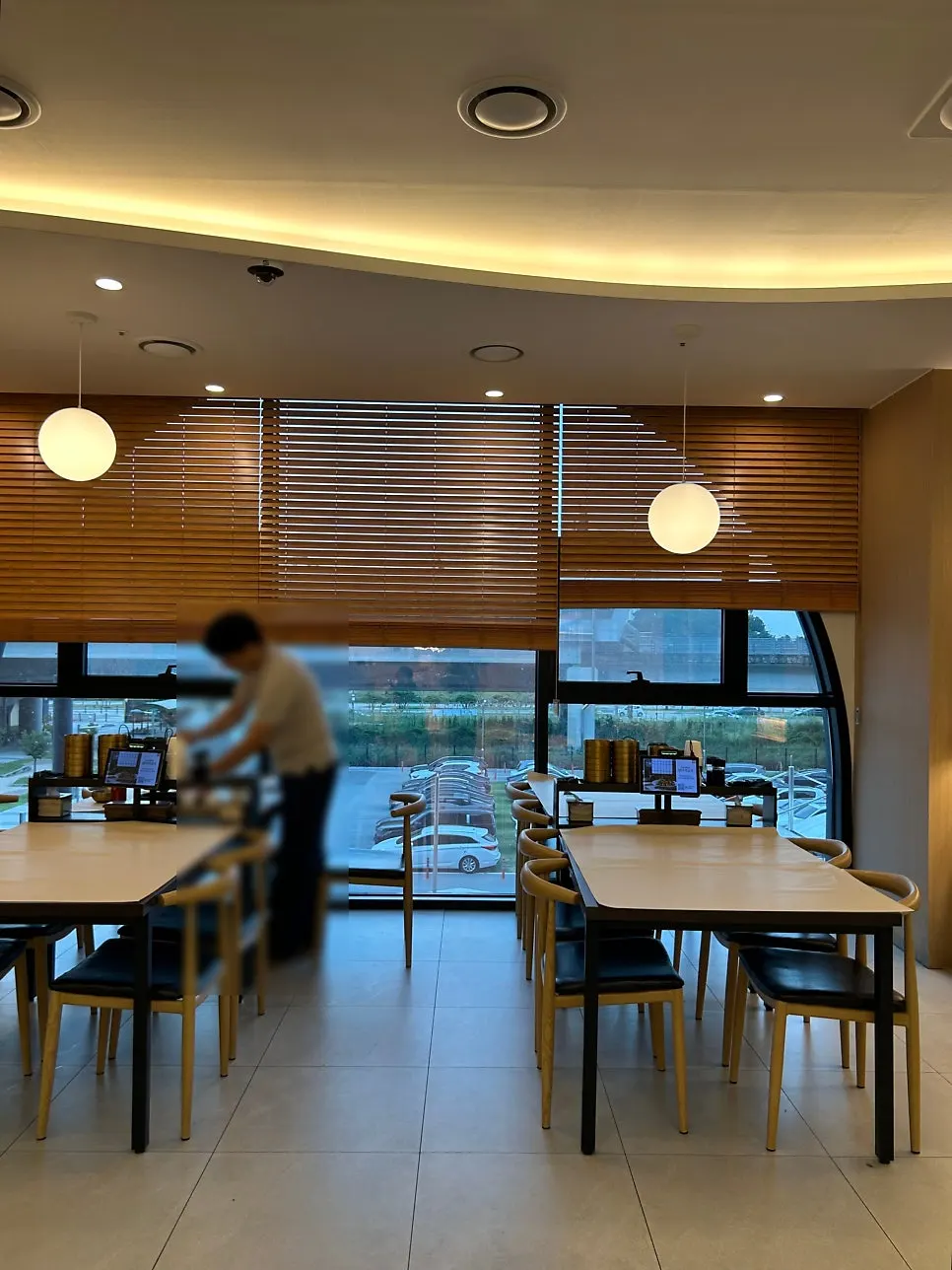 Spacious and clean restaurant interior